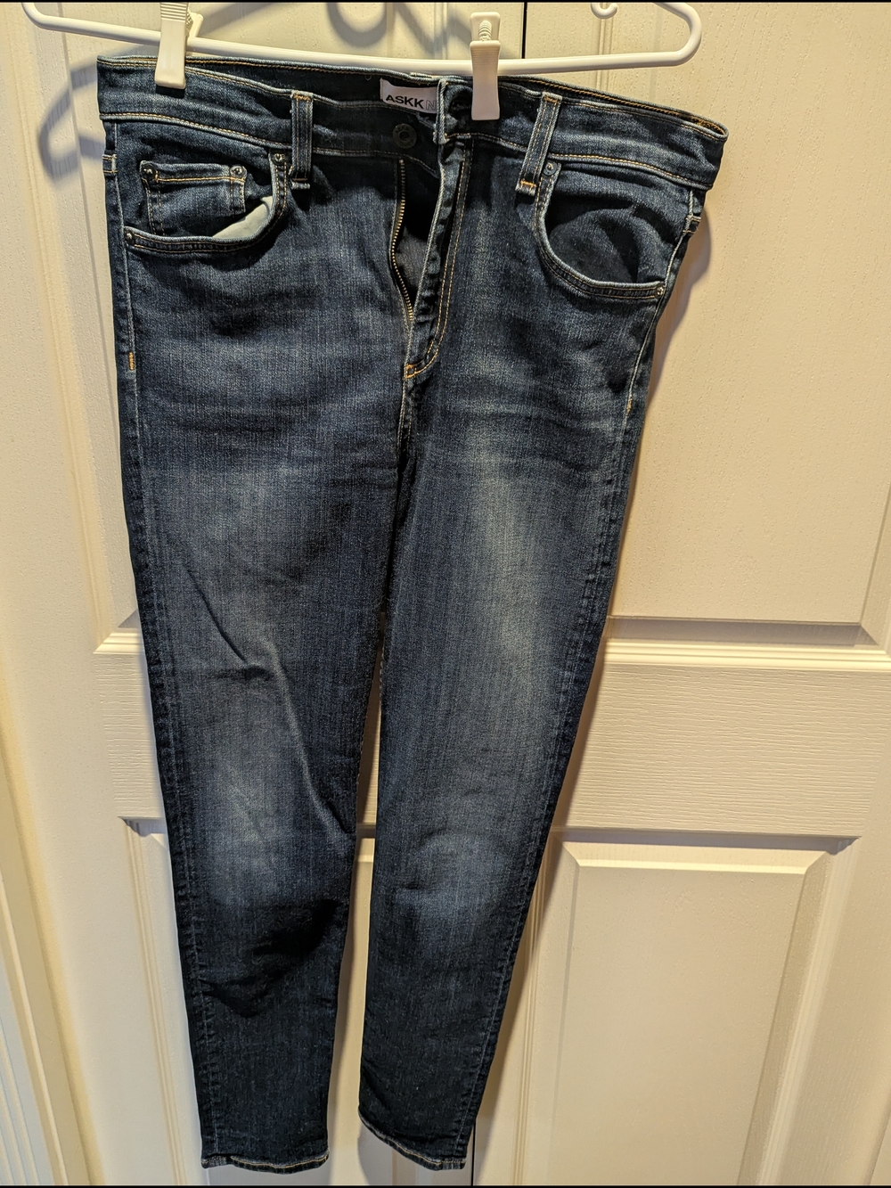 ASKK NY Women's Skinny Jeans in Dark Indigo Wash